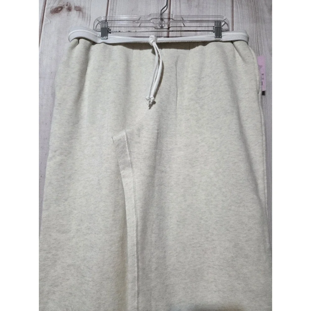 Wild Fable Women Heather Grey Wide Leg Sweatpants XL High Rise Fleece Drawstring